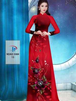 Vải Áo Dài Hoa In 3D AD NDAD3084 27